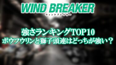 ウィンドブレーカー強さランキングTOP10！最強なのは誰？